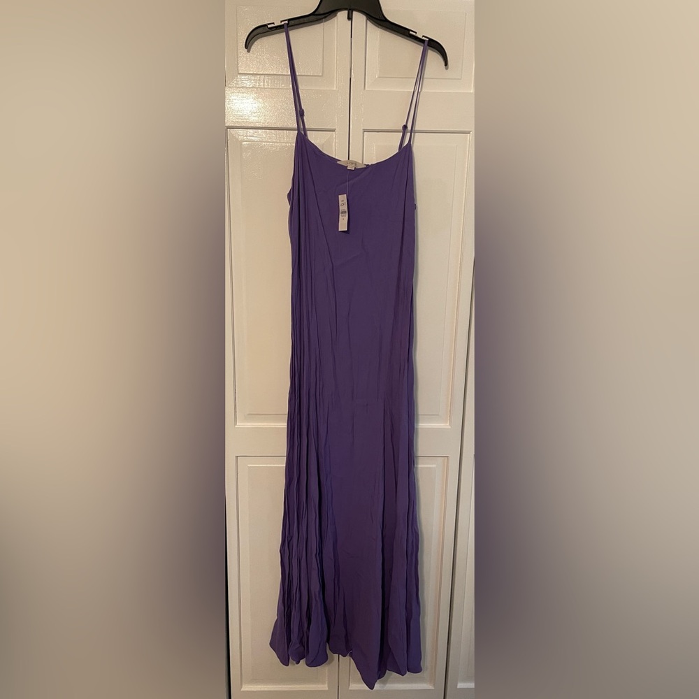 NWT Loft Crepe Slit Maxi Dress in Lavender - Picture 4 of 8